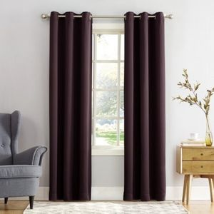 Blackout Window Curtain Panel  (plum purple).